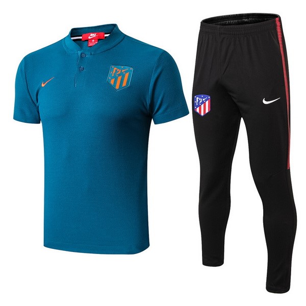 Polo Conjunto Completo Atletico Madrid 2018-19 Azul Negro